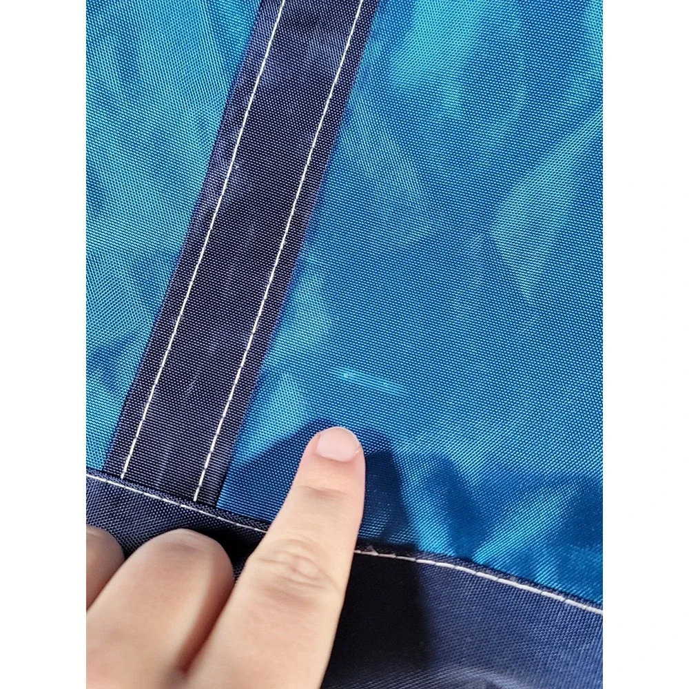 Vintage LL Bean Blue Nylon Tote Bag Blue Medium Everyday Lightweight Beach LOGO